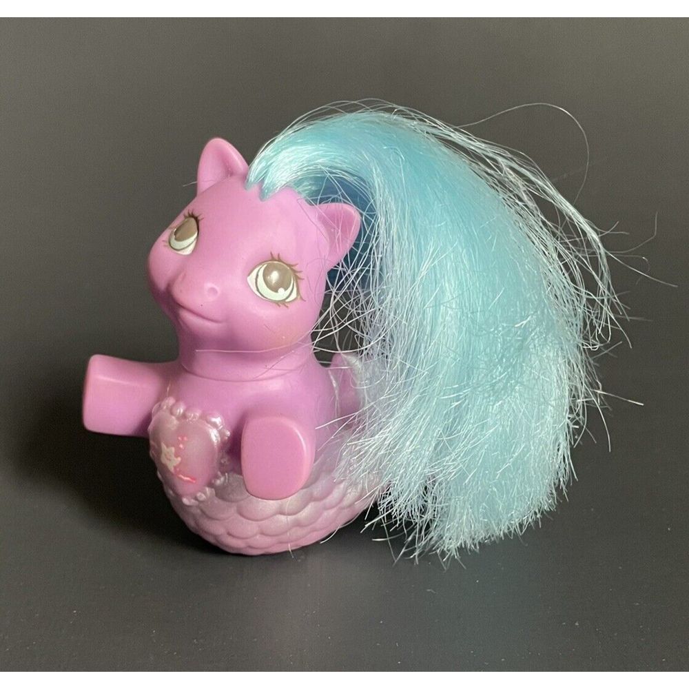 Vintage My Little Pony G1 MLP Purple Mermaid Baby Sea Shimmer 1991 Star HTF RARE